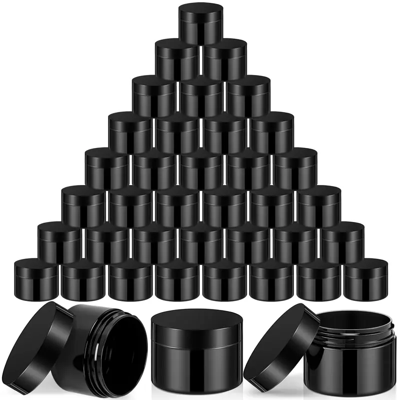 SATINIOR 36 Pots Plastique 4 oz Hermétiques avec Couvercle – Contenants Réutilisables Noirs Opac