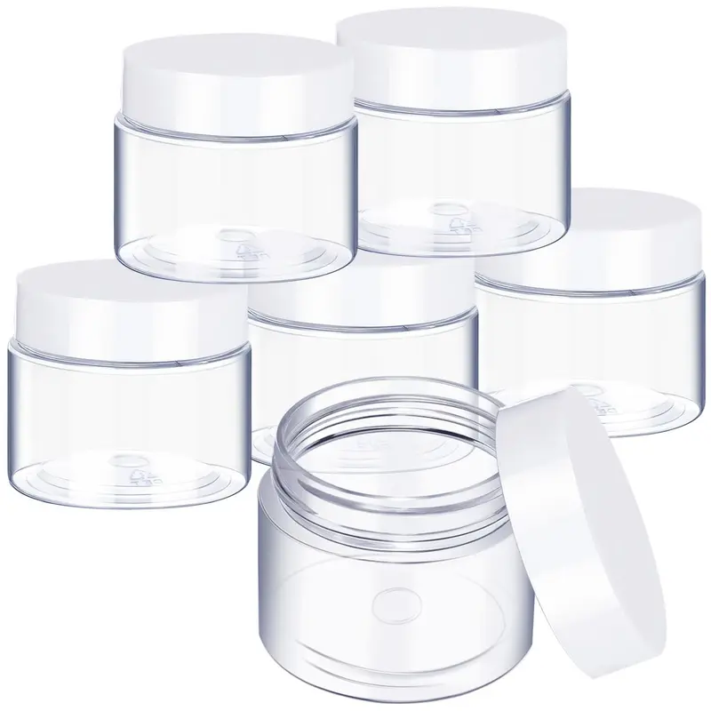 SATINIOR - Lot de 6 pots plastiques 1oz à vis, étanches et réutilisables