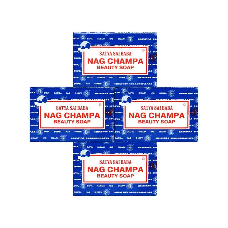 Satya Nag Champa Savon Naturel Sai Baba – 4 Barres de 150 g | Satya