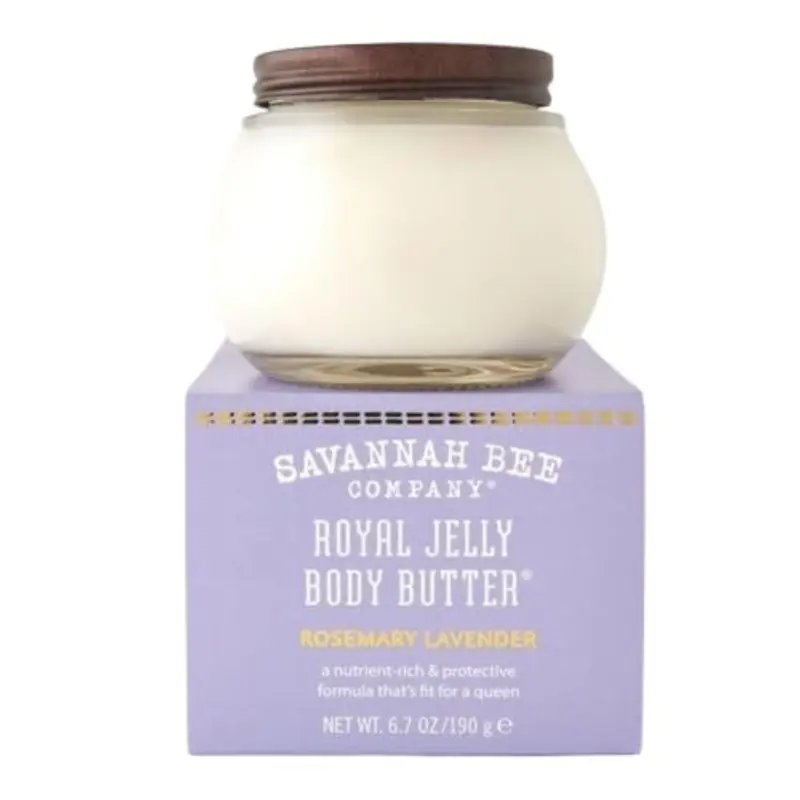 Savannah Bee Company Beurre corporel à la gelée royale – Romarin et Lavande, 6,7 oz