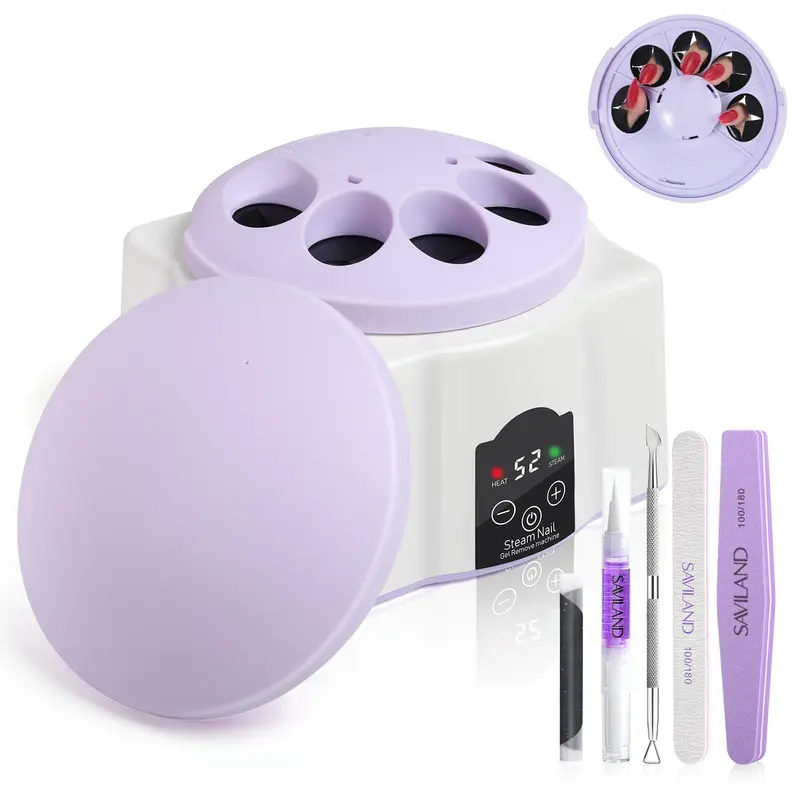 SAVILAND Essentials - Appareil de Démaquillage à Vapeur pour Vernis Gel et Ongles
