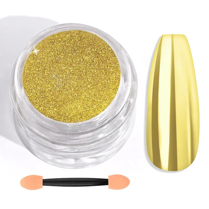 SAVILAND Poudre Chrome Or 1 g – Effet miroir pour ongles UV Gel et nail art