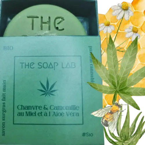 Savon Chanvre & Camomille, au Miel et Aloé Véra