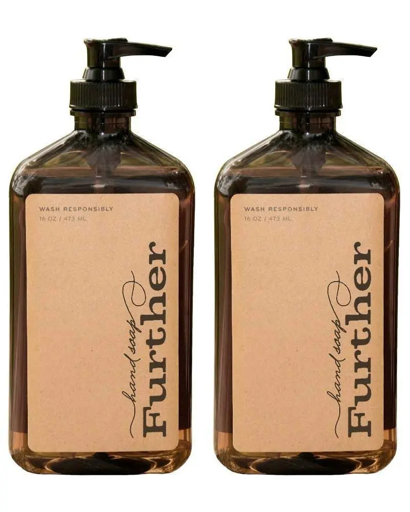 Savon liquide pour les mains glycérine Further – Lot de 2 flacons 473 ml, durable et naturel
