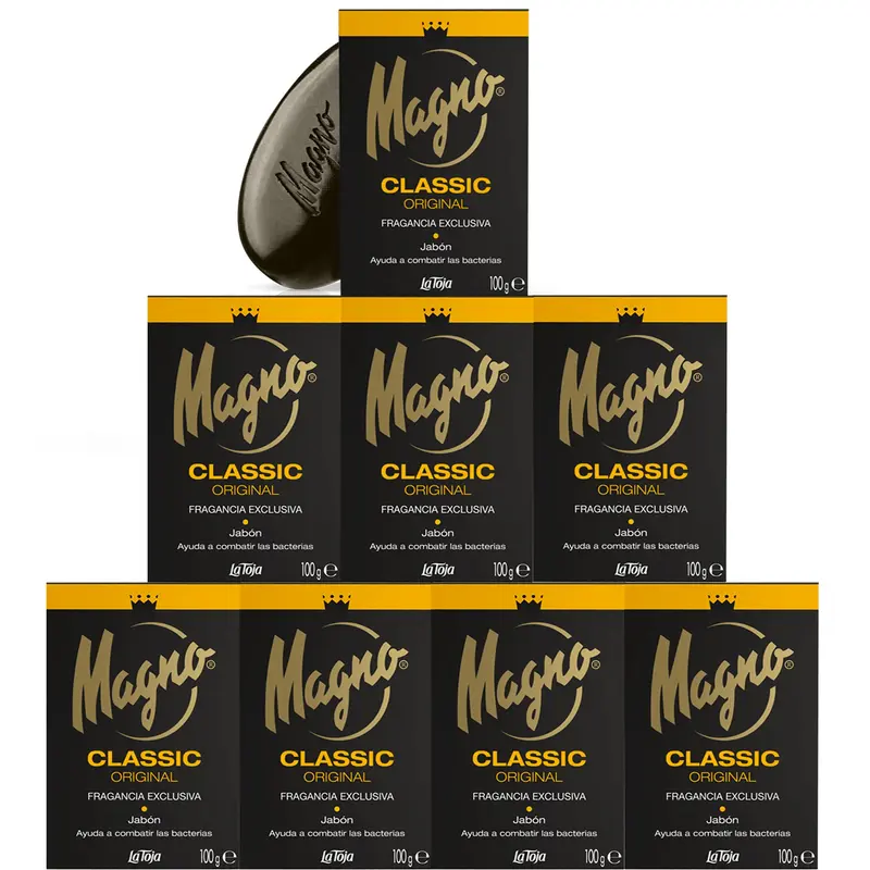 Savon Magno La Toja 3,5 oz – Lot de 8 Magno Classic Black