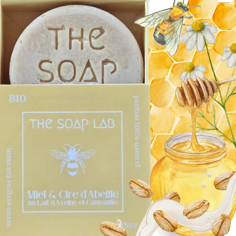 Savon Miel & Cire d'Abeille, au Lait d'Avoine