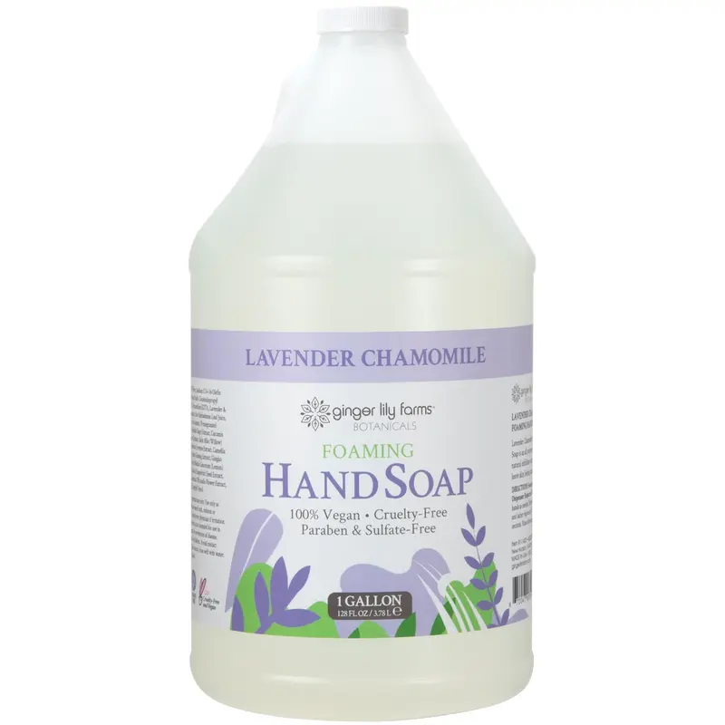 Savon Mousse Lavande Camomille Ginger Lily Farms Botanicals – Recharge 1 Gallon, Végane & Sans Cruauté