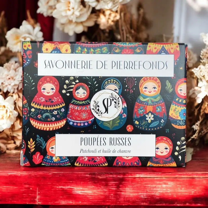 Savon surgras "Poupées russes" Patchouli et Huile de Chanvre