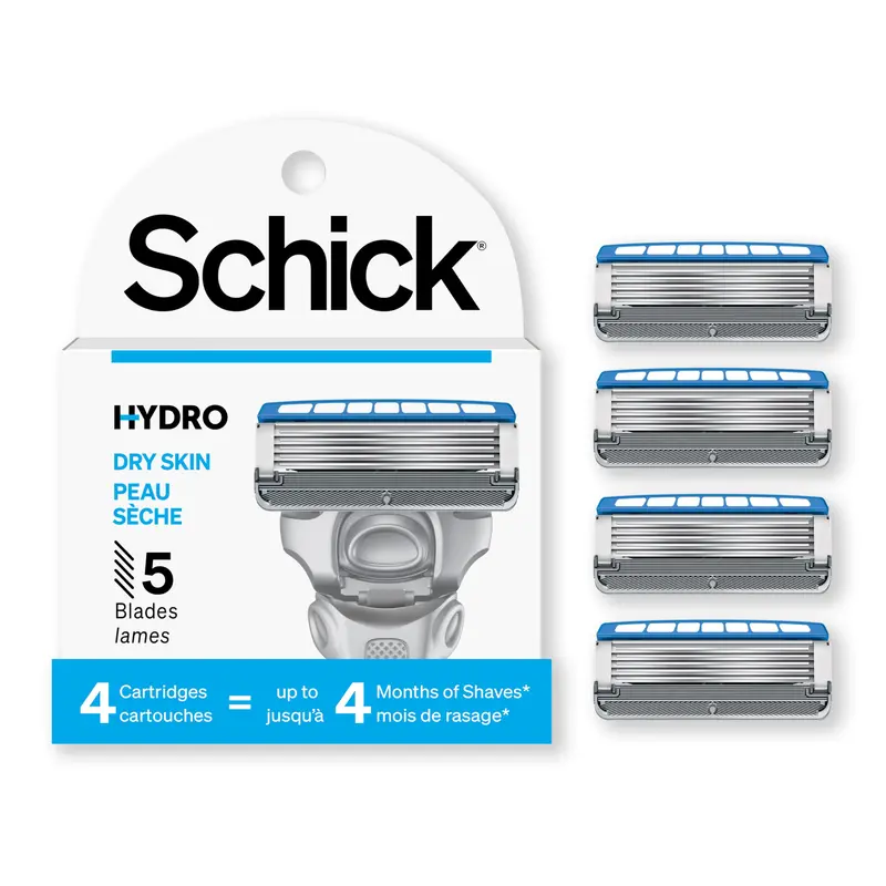 Schick Hydro 5 Sense Hydrate – Recharges Lames 4 (Pack 1) pour Rasoir Homme