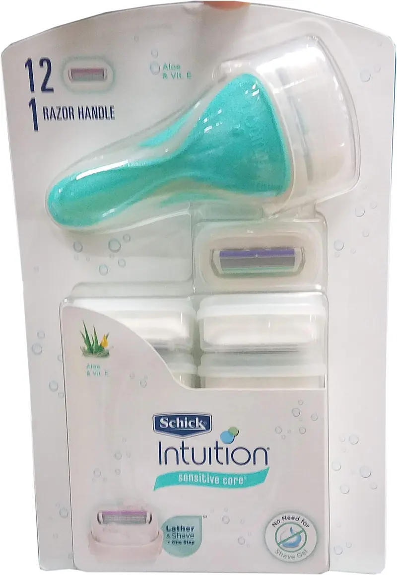 Schick Intuition Remplissages Cartouches – Rasage Tout-en-Un Pour Peau Sensible