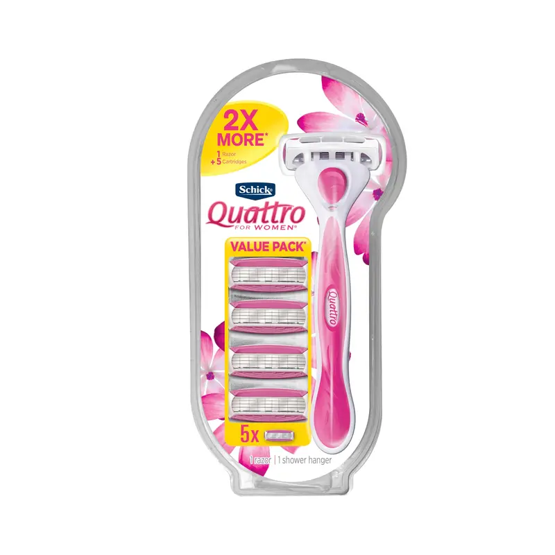 Schick Quattro Rasoir pour Femmes – Pack Valeur