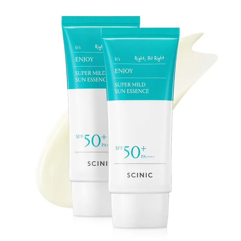 SCINIC Enjoy Sun Essence – Ensemble 2x50 ml SPF50+ PA++++, essence solaire légère et hydratante