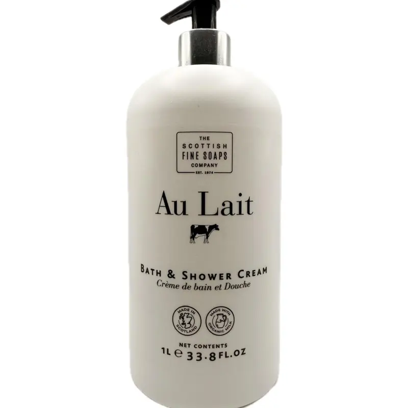 Scottish Fine Soaps Au Lait Crème de Bain et Douche – 1 L, Blanc
