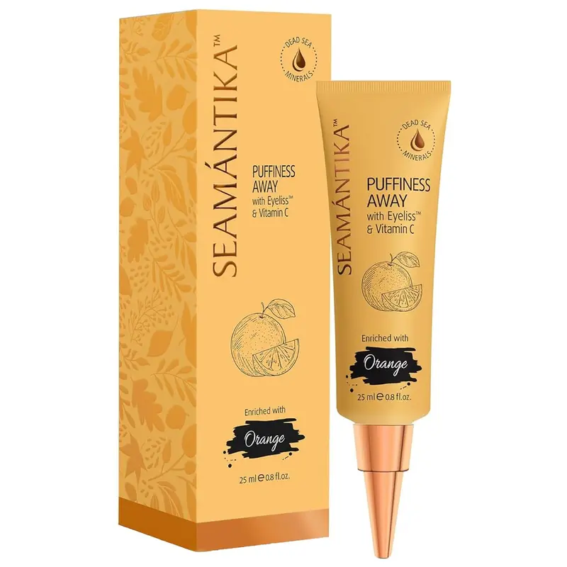 SEAMANTIKA Puffiness Away Eye Cream – Soin Yeux Anti-Poches Instantané avec Eyeliss et Vitamine C