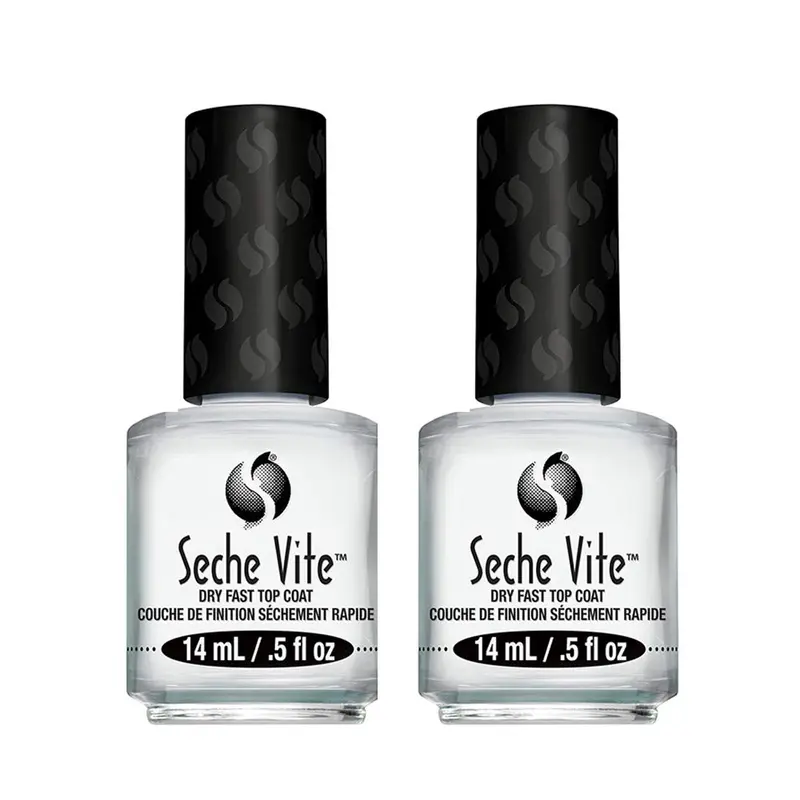 Seche Vite – Couche supérieure sèche rapide pour vernis à ongles, 0,5 oz, lot de 2