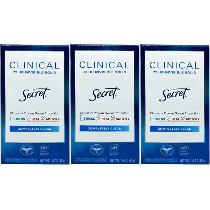 Secret Clinical Strength Invisible Solid Déodorant — 1,6 oz, lot de 3