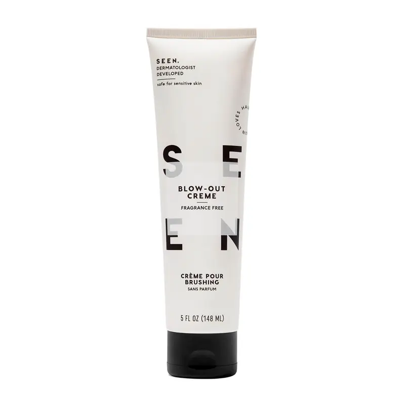 SEEN Blow-Out Crème Sans Parfum – Crème coiffante non comédogène, protection chaleur jusqu’à 450 °F