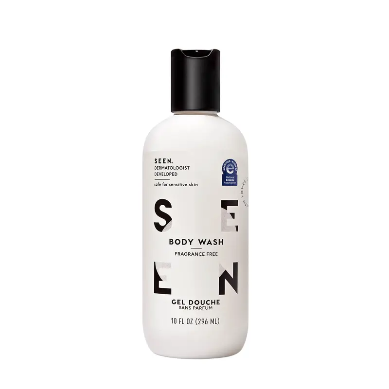 SEEN Gel Douche Sans Parfum – Non Comédogène et Non Irritant, Développé par des Dermatologues