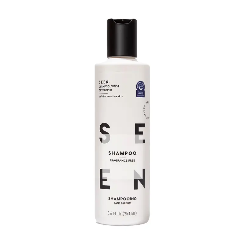 SEEN Shampoing Sans Parfum – Non Comédogène, Développé par des Dermatologues – Soin Cheveux et Peau Sensibles