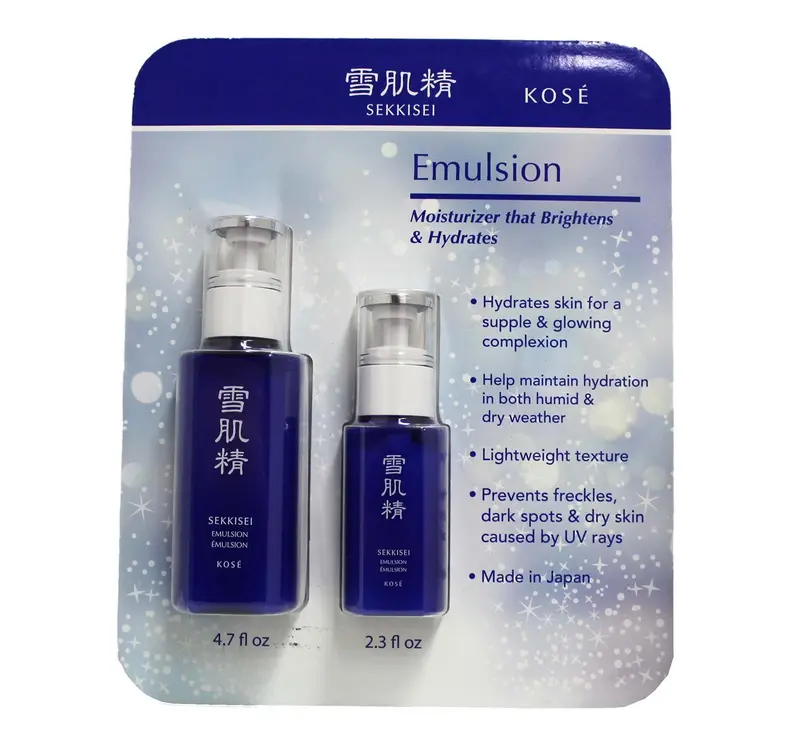 SEKKISEI Emulsion – Lot de 2 Bouteilles (4,7 oz & 2,3 oz) | Éclat et Hydratation Japonaise