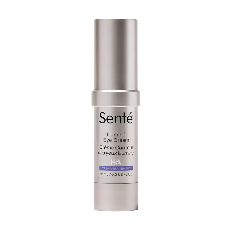 Senté Illumine Crème Yeux | Atténue cernes, décoloration, rougeurs et poches | HSA, niacinamide et peptides | 0,5 oz