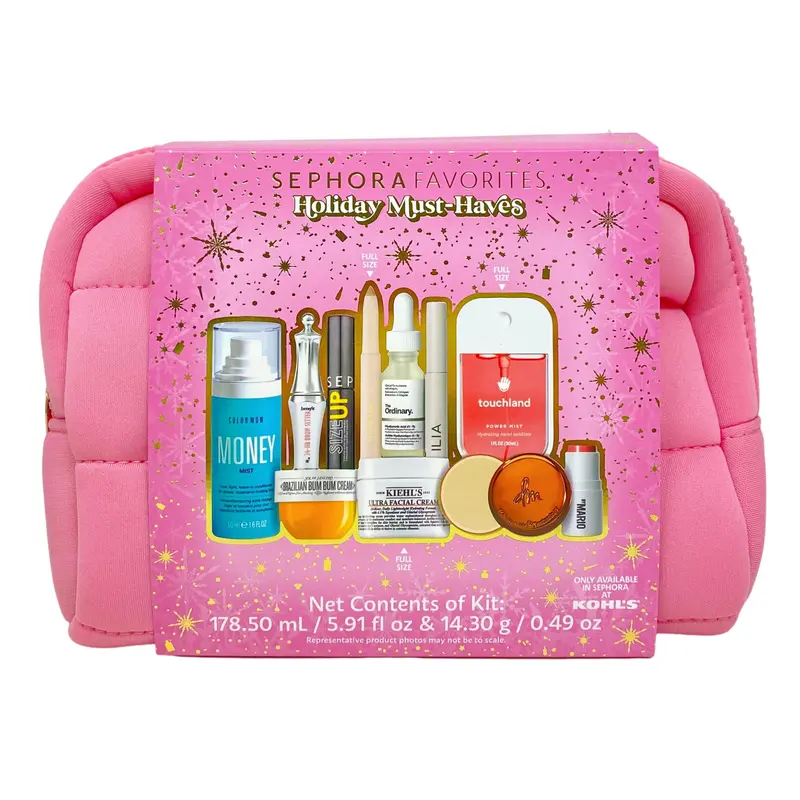 Sephora Favoris Incontournables des Fêtes – Coffret 11 pièces (3 formats pleins et 8 miniatures)