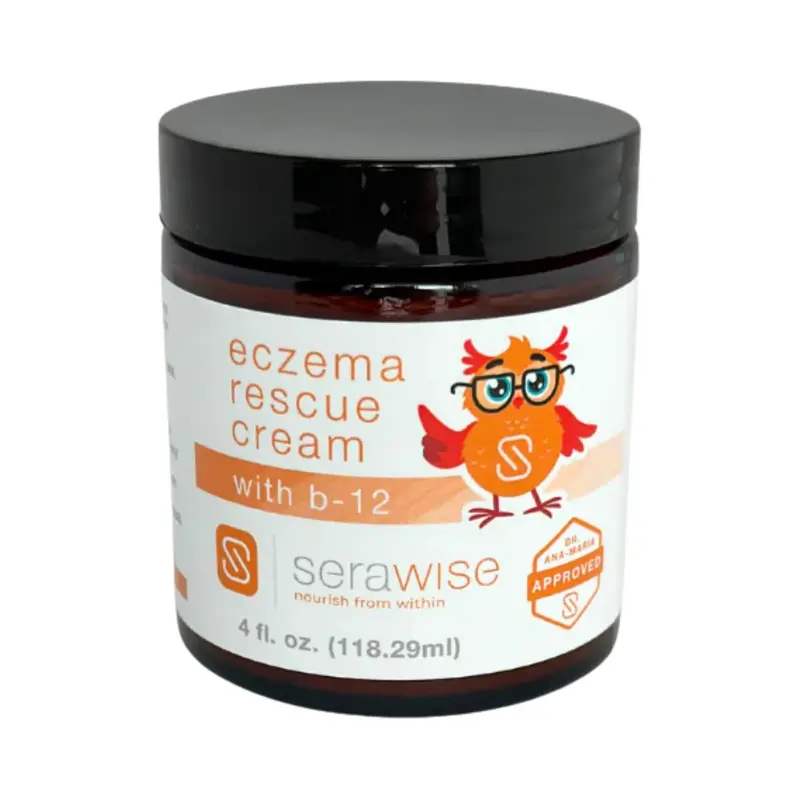 Serawise Crème SOS Eczéma par Dr. Ana Maria Temple | Avoine colloïdale, vitamine B12 et millepertuis | Sans parfum | Tout âge | 4 oz
