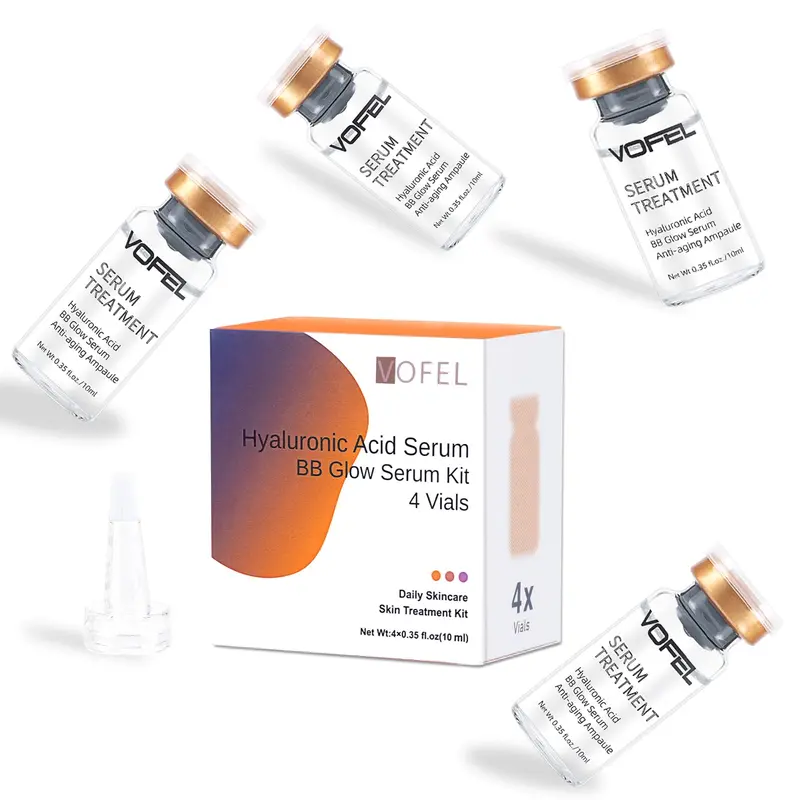 Sérum hyaluronique VOFEL – Kit BB Glow microneedling 4 ampoules 10 ml