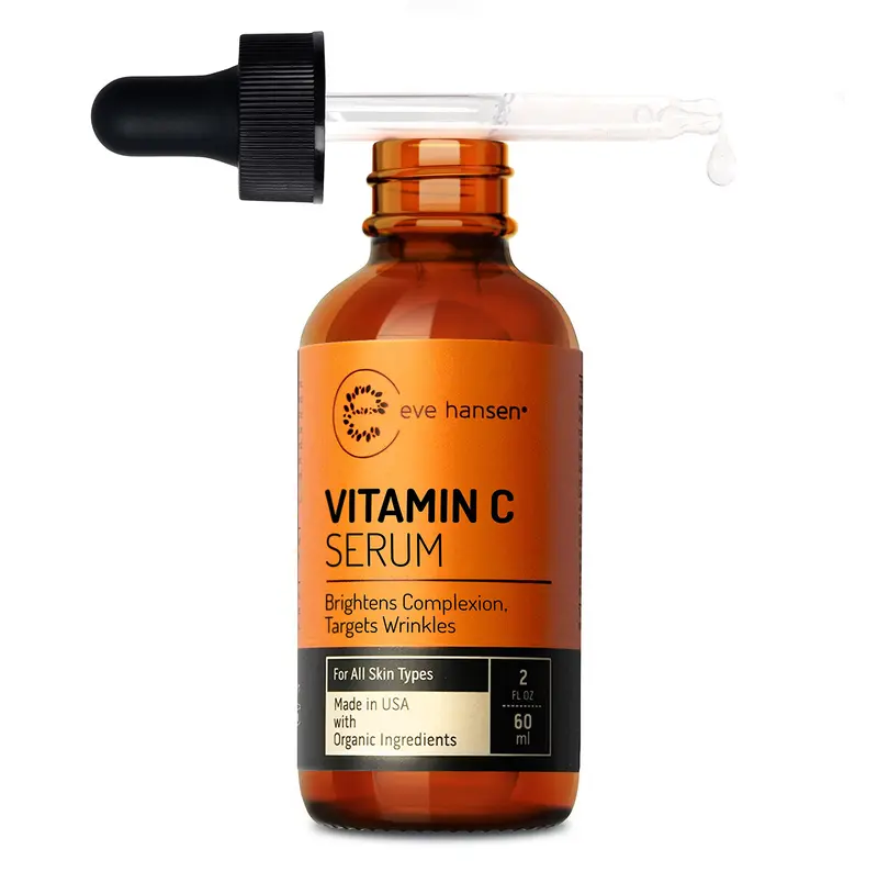 Sérum Vitamine C Eve Hansen – 76% Bio, Hyaluronique et Aloe, Hydratant Visage 60 ml