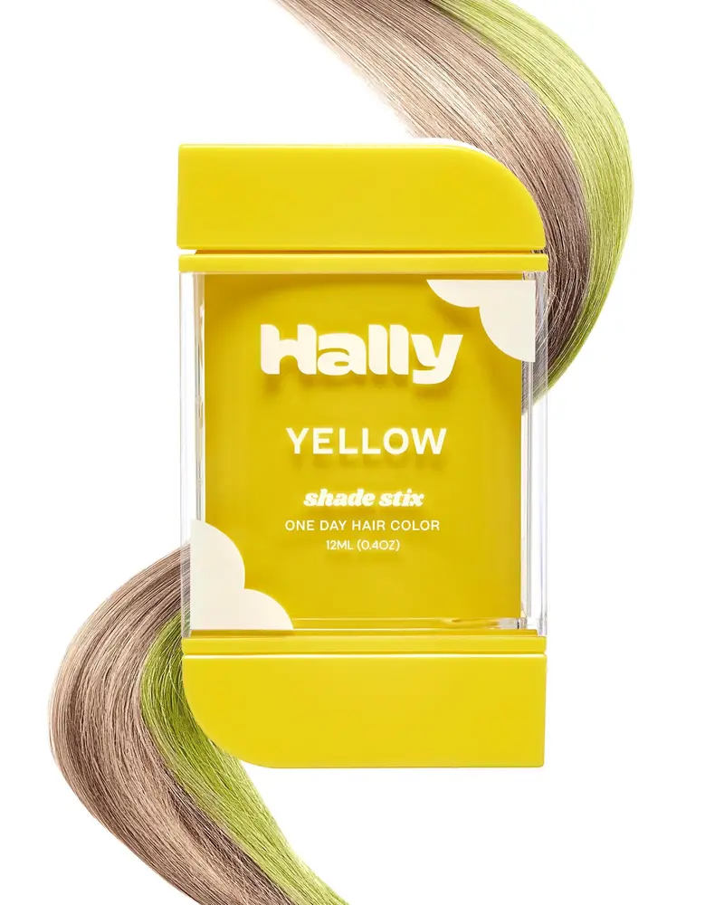 Shade Stix Jaune par Hally Hair – Coloration Temporaire des Cheveux, Lavable en un seul shampoing, 12 ml
