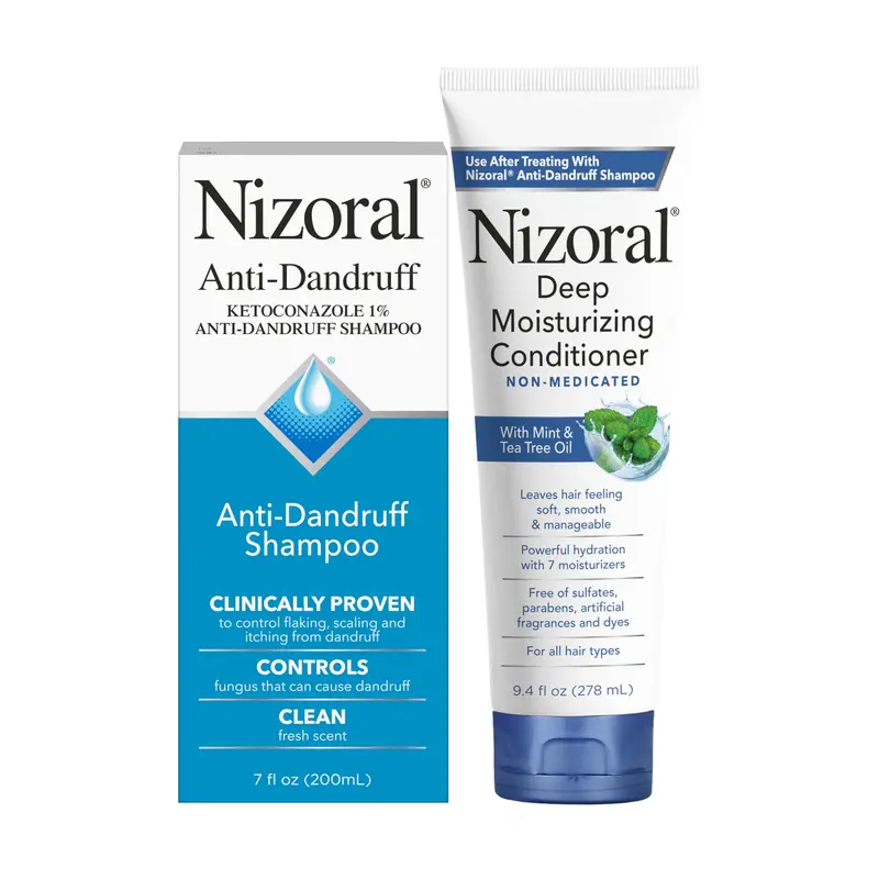 Shampoing Anti-Pelliculaire Nizoral 7 oz + Après-Shampoing Hydratant Profond 9,4 oz – Ensemble