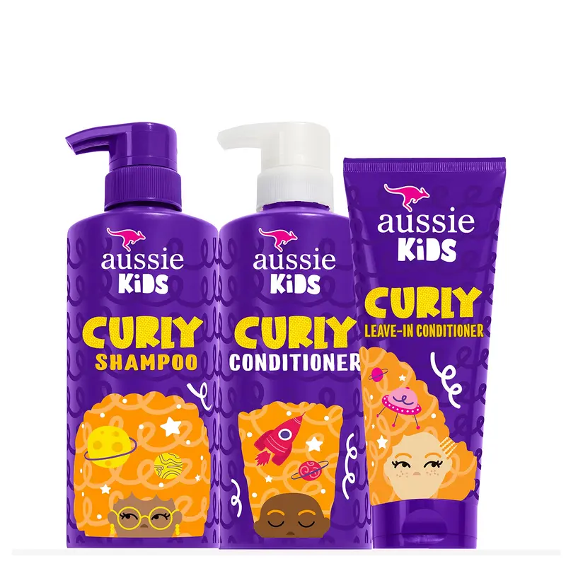 Shampoing Aussie Kids, Après-Shampoing et Détanglant sans sulfates – Boucles des Enfants