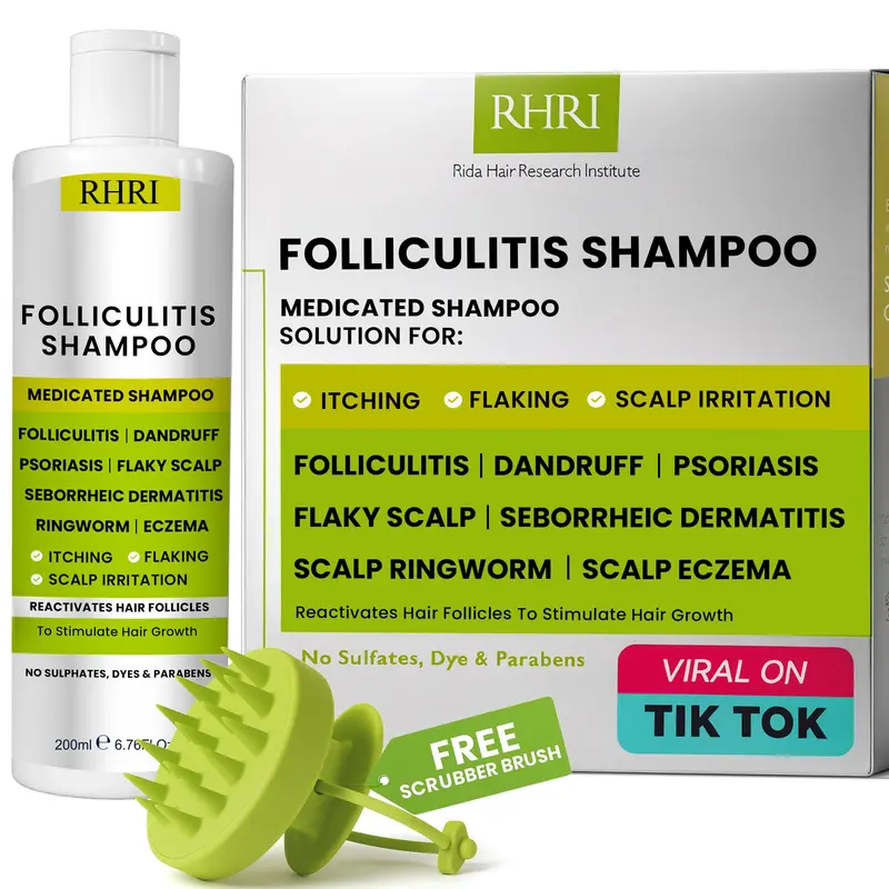 Shampoing Folliculite antifongique – Dermite séborrhéique, psoriasis et pellicules | Rida Hair Research Institute