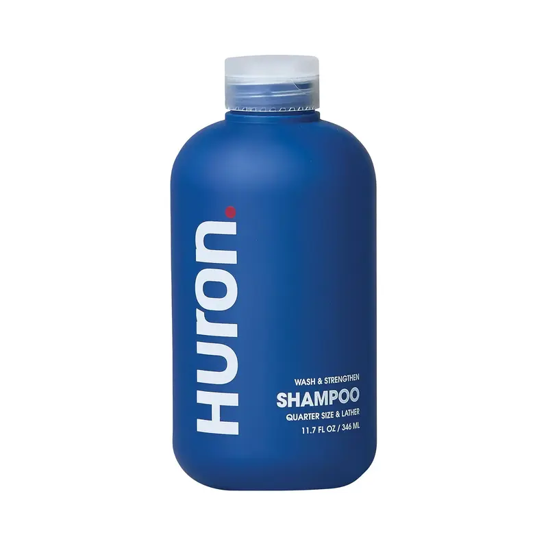 Shampoing Homme Huron | Nettoyage et Hydratation Sans Sulfates | Parfum Citré, Genévrier Frais et Verts Aromatiques | Renforce les Cheveux | Huile d'Argan, Aloe, Menthe | 345 ml