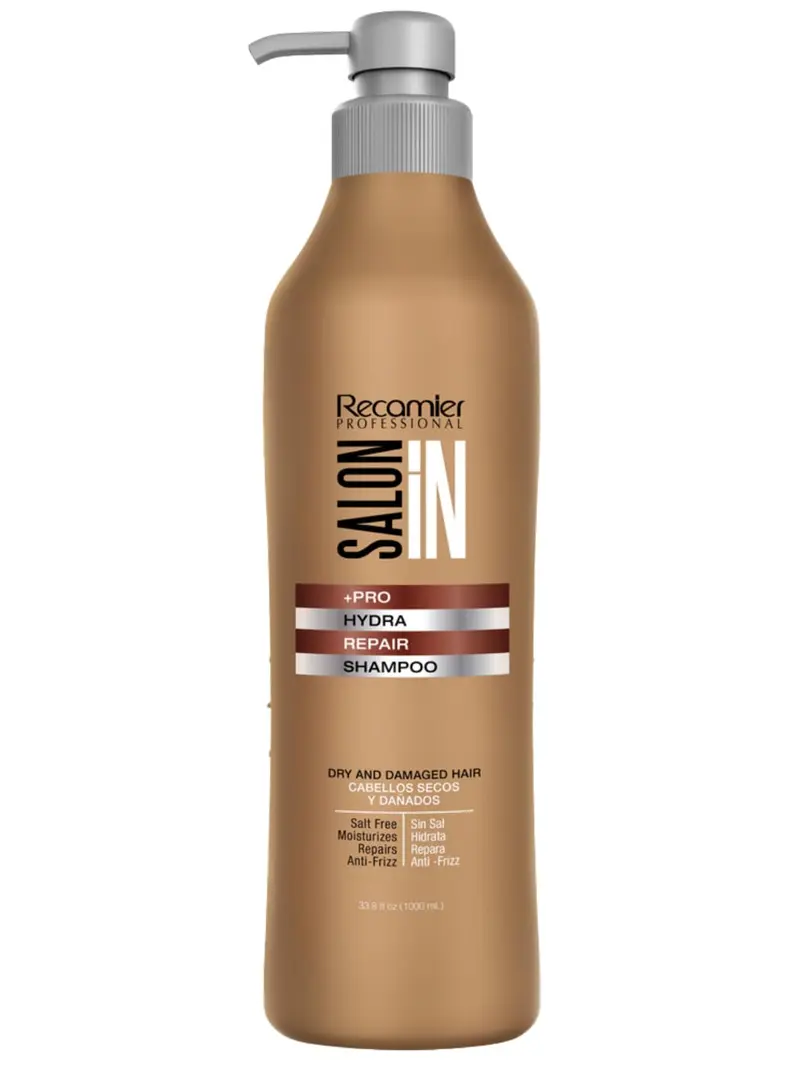 Shampoing Hydra Repair RECAMIER PROFESSIONAL SALON IN – Hydratant & Fortifiant pour Cheveux Très Secs (33,8 onces / 1000 ml)