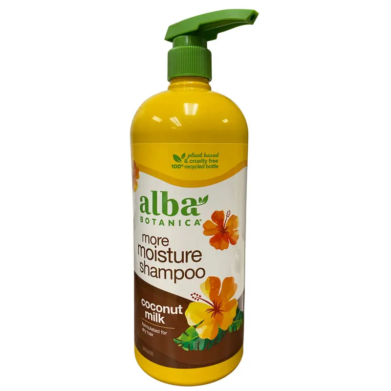 Shampoing Hydratant Alba Botanica – Lait de Coco, 34 onces