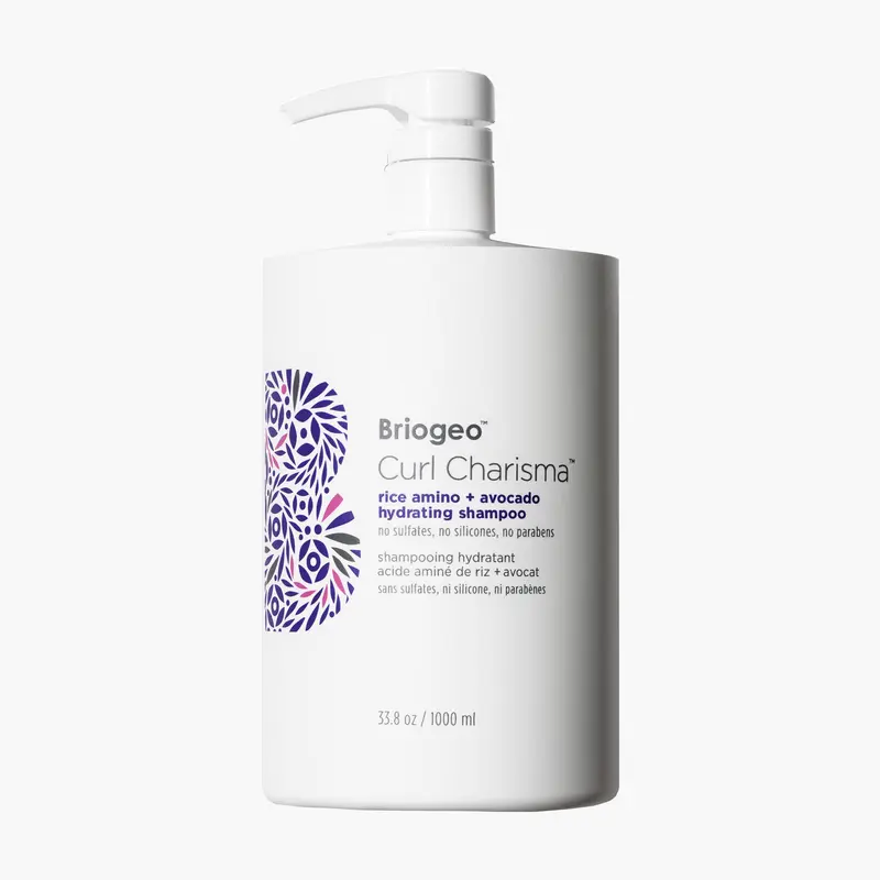 Shampoing Hydratant Briogeo Curl Charisma - Riz Amino + Avocat, Boucles Définies, Sans Sulfates, Végan et Sans Cruauté, 1 L