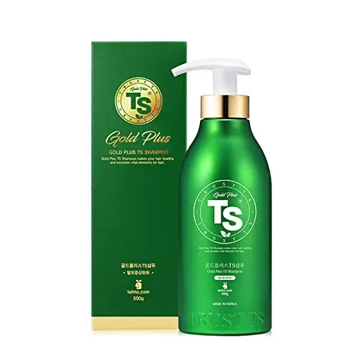 Shampoing TS Gold Plus — Anti-chute avec Biotine, Extrait d’Or et Niacinamide | Circulation du cuir chevelu et Volume | Sans sulfate (500 mL)