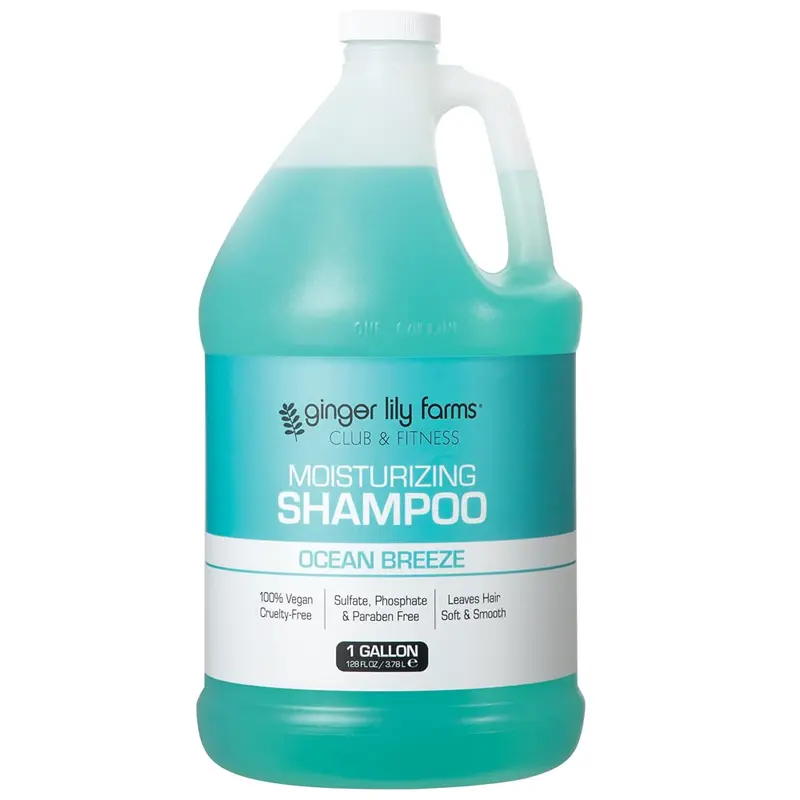 Shampooing Hydratant Club et Fitness de Ginger Lily Farms – Brise Océane, Grand Format, Vegan et Cruelty-Free