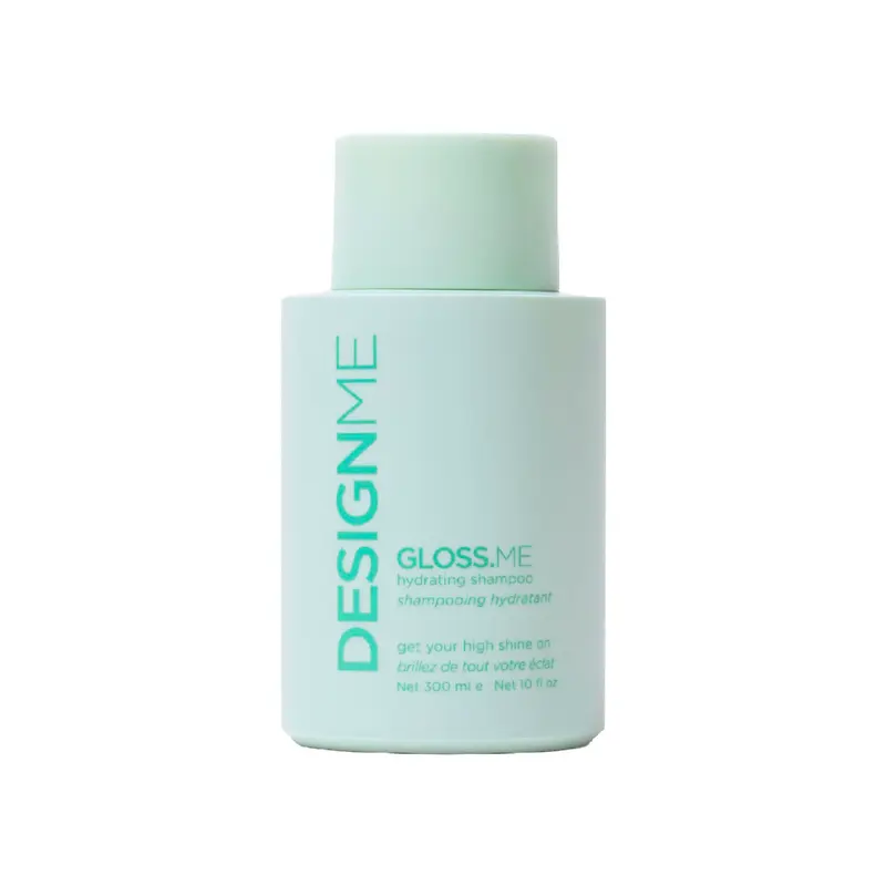 Shampooing hydratant GLOSS.ME par DESIGN.ME | Huile de chanvre et argan | Douceur et brillance pour cheveux lisses, ondulés ou bouclés | Sans sulfate et color-safe | 296 ml (10 fl oz)