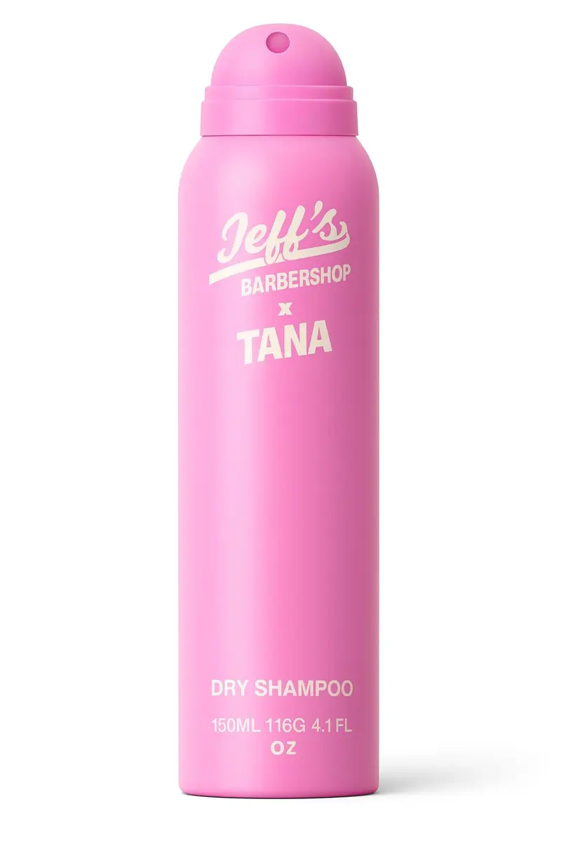 Shampooing sec clair Jeff's Barbershop x Tana Mongeau – Sans résidu blanc, sans talc, tous types de cheveux, 120 ml