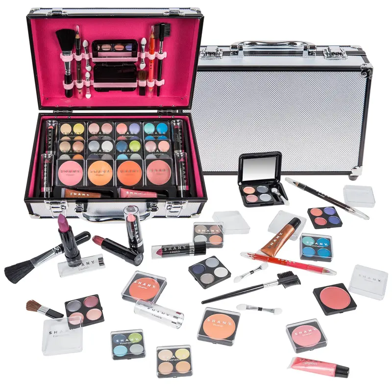 SHANY Coffret Train Maquillage Argent – Kit Pro Portable et Rangement Réutilisable