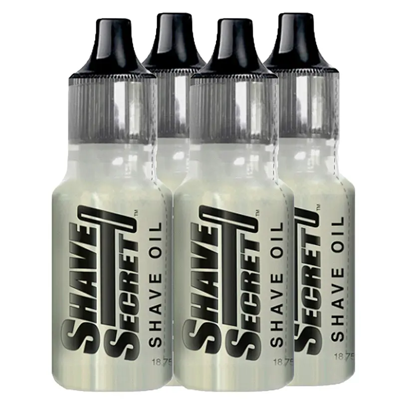 Shave Secret Huile de Rasage - Le Rasage le Plus Confortable (4 x 18,75 ml)