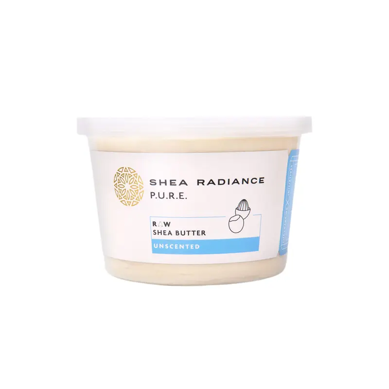 Shea Radiance P.U.R.E Beurre de Karité Brut | 100% Naturel et Non Raffiné | Hydratation Durable sans Parfum | Pour Peau Sensible | 14 oz