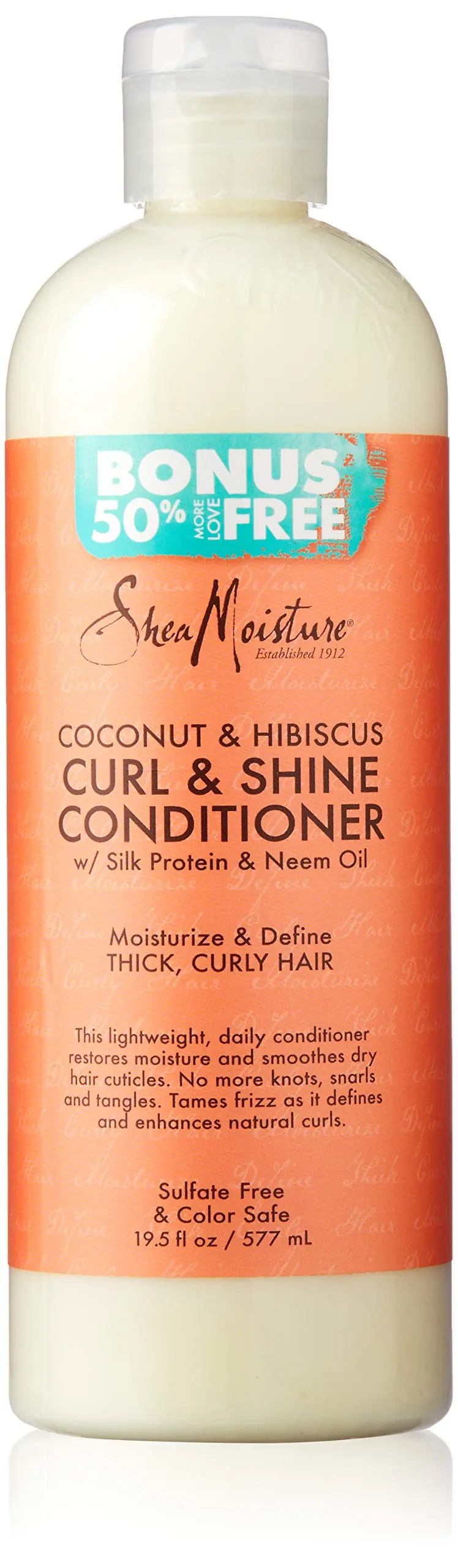 SheaMoisture – Conditionneur Coco et Hibiscus pour Boucles Brillantes (19,5 onces liquides)