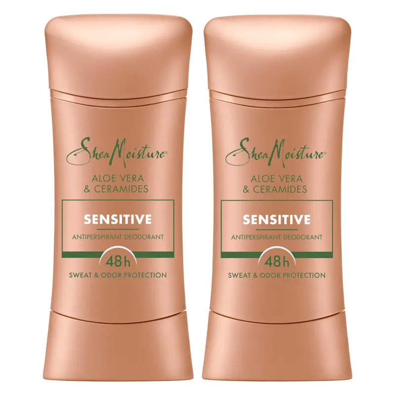 SheaMoisture Déodorant Bâton Antiperspirant Sensitive Aloe Vera et Céramides – Lot de 2 x 2,6 oz
