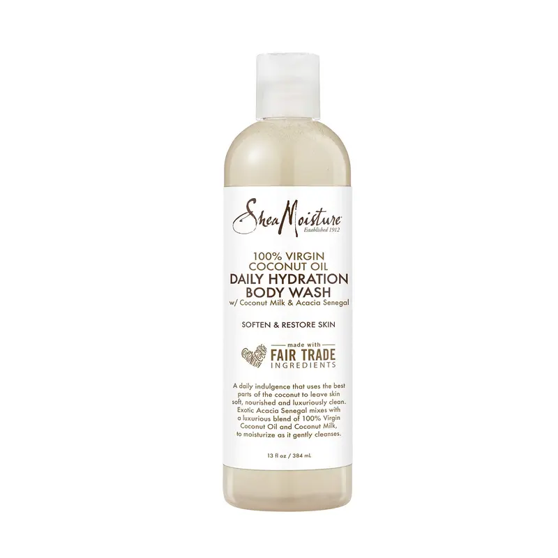 SheaMoisture Gel Douche et Bain Hydratant à l’Huile de Coco Vierge et Lait de Coco – 385 ml