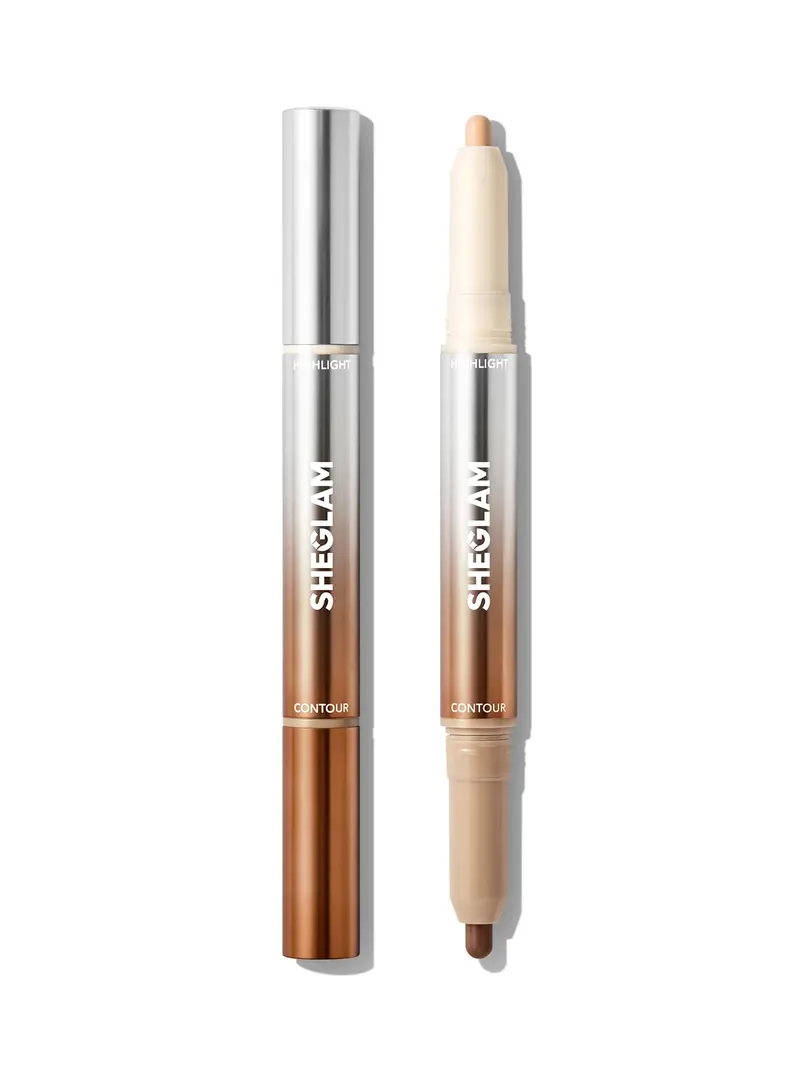 SHEGLAM Fine Line 2-en-1 Crayon Contour Nez & Highlight Chestnut – Étanche et Longue Tenue