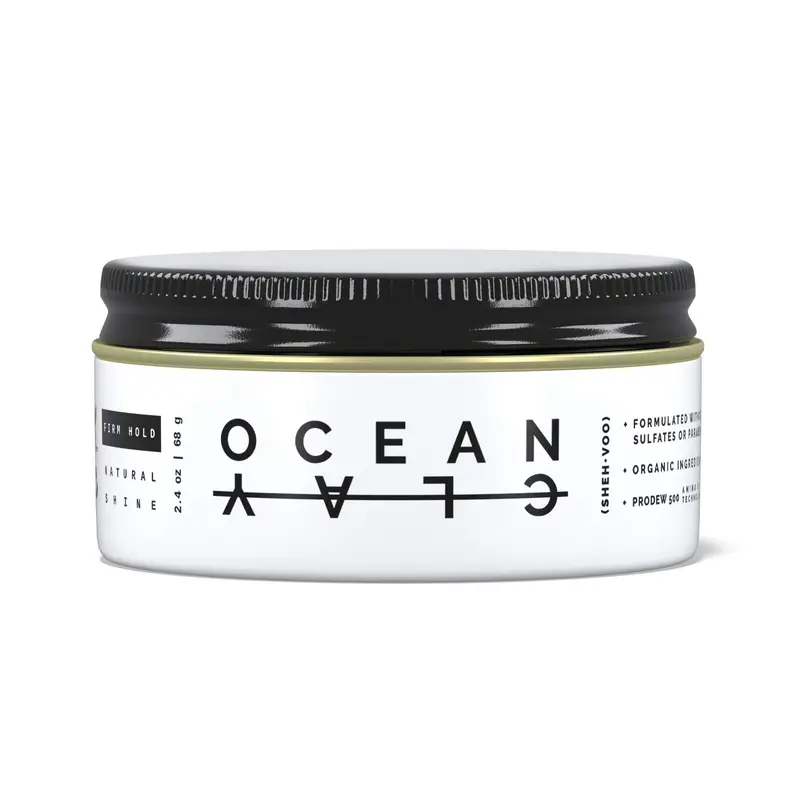 SHEHVOO Ocean Clay – Argile coiffante premium pour homme | Maintien ferme + Brillance naturelle | Sans sulfate et parabènes (2,4 oz)