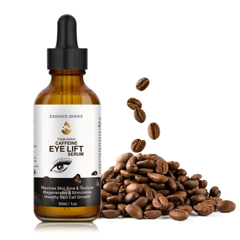 SHIFAKOU Sérum Contour des Yeux à la Caféine – EGCG, Vitamine C, Acide Hyaluronique, Collagène (30 ml)